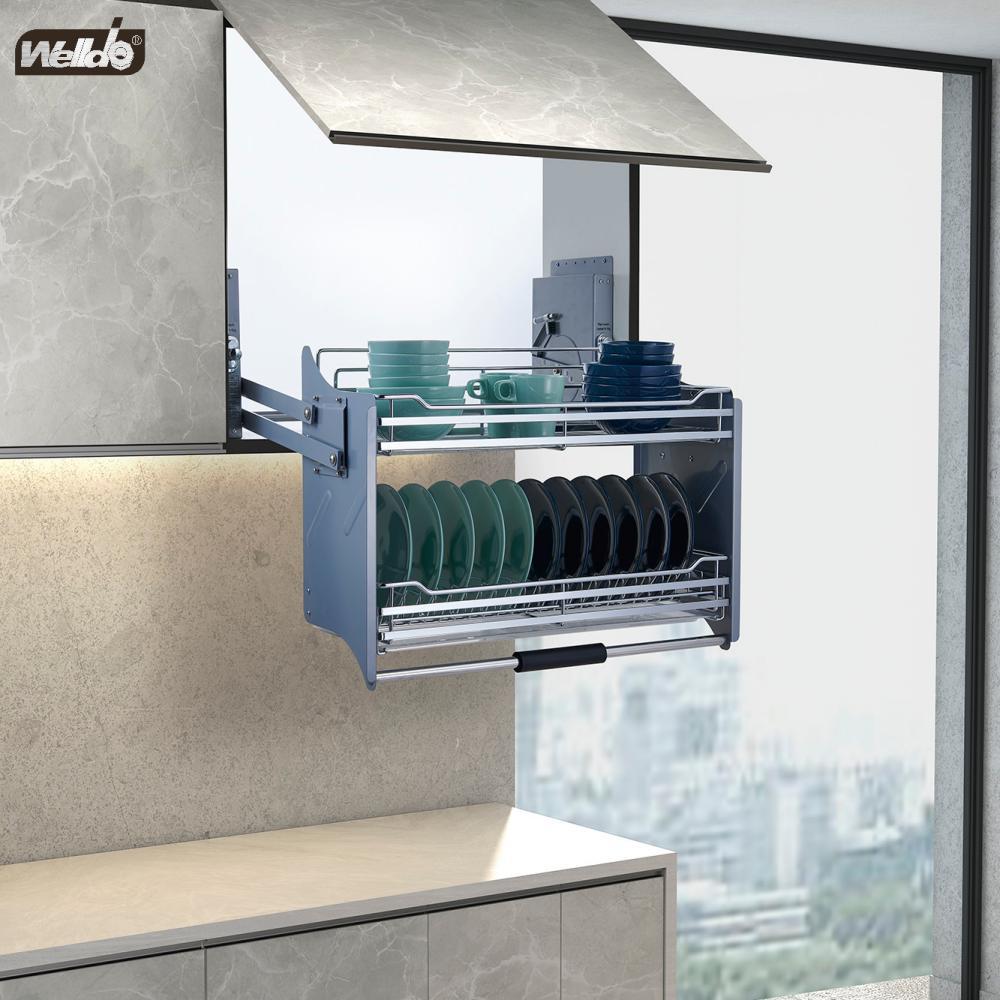 Welldo纬东 厨房吊柜升降机拉篮双层收纳升降机拉篮调味拉篮