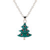 Christmas necklace, small bell, accessory, pendant for elderly, European style, with snowflakes