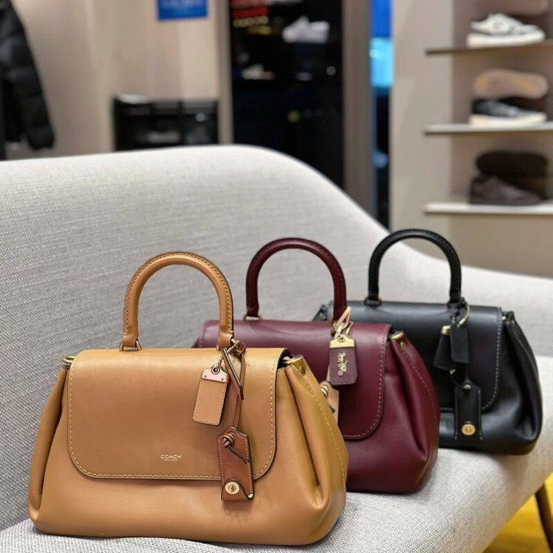 Koujia's New Slouchy Rogue Simple High-End Shoulder Bag Retro Soft Leather Satchel Crossbody Shoulder Bag