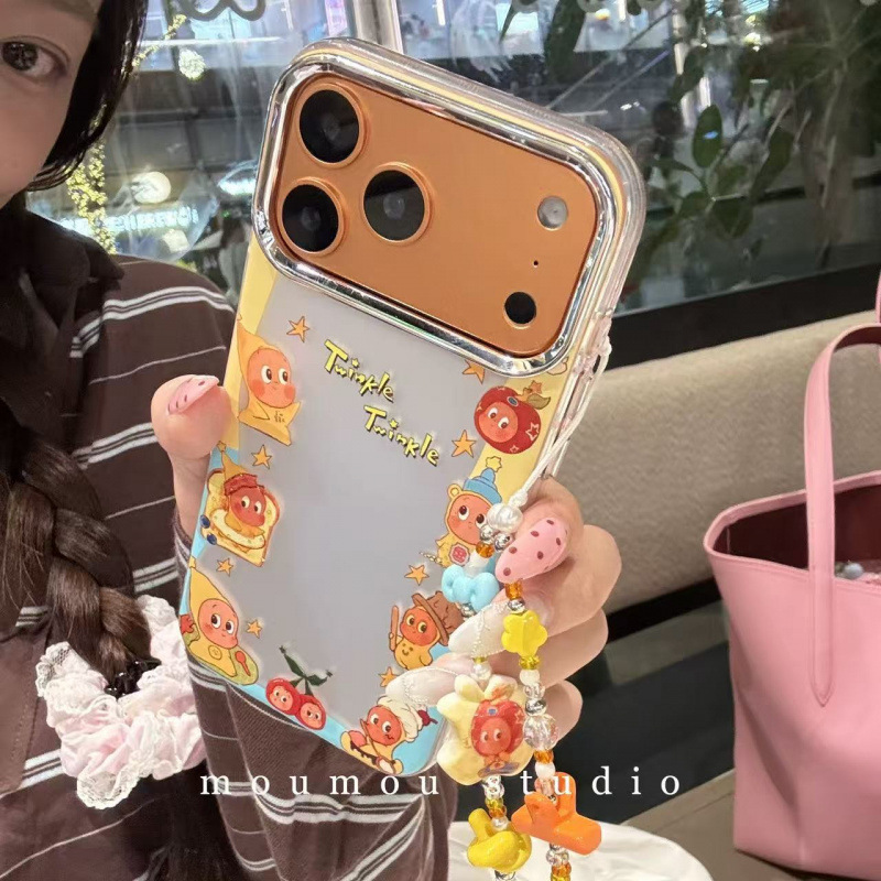 可爱卡通围边星星人链条适用iPhone17promax苹果16手机壳15新款14|undefined