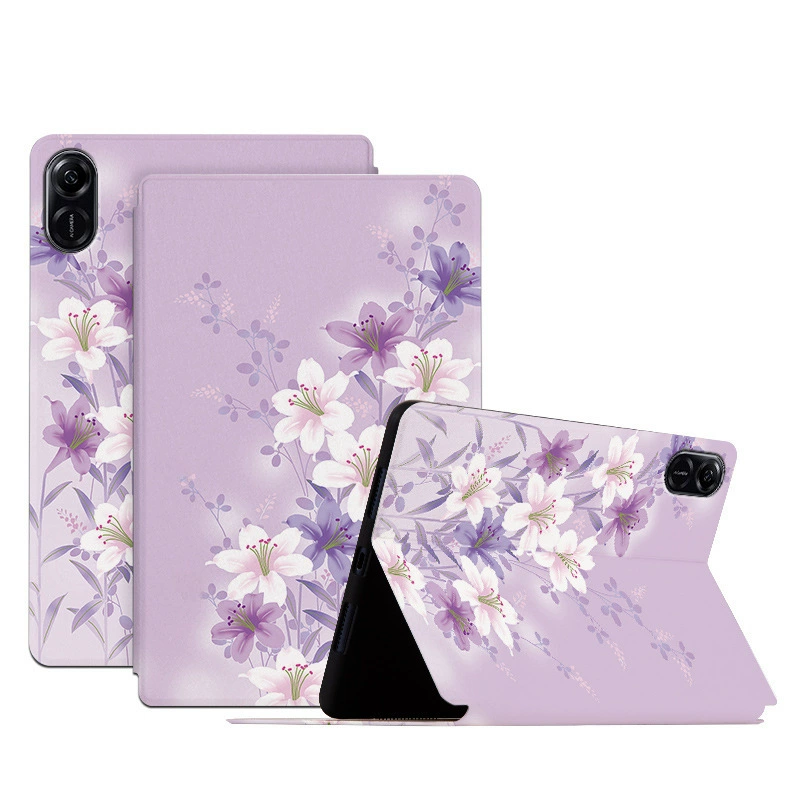 Подходит для Honor 11.5-дюймов PAD планшета, съемный кожаный чехол, милый мультяшный рисунок, акварель X9 X8 Pro защитный корпус