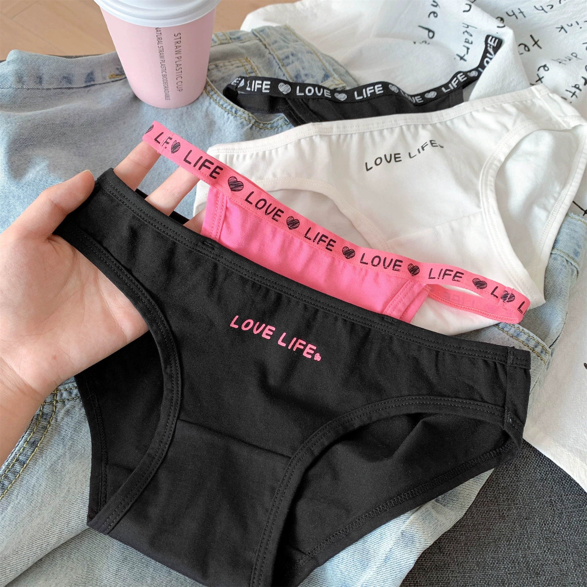 Summer comfortable soft underwear, pants, mid rise