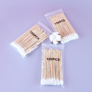 In-Stock 15cm Single-Head Bamboo Cotton Swabs 100 Pieces 6inch Pet Cotton Swabs Industrial Dust-Free Purification Cotton Swabs