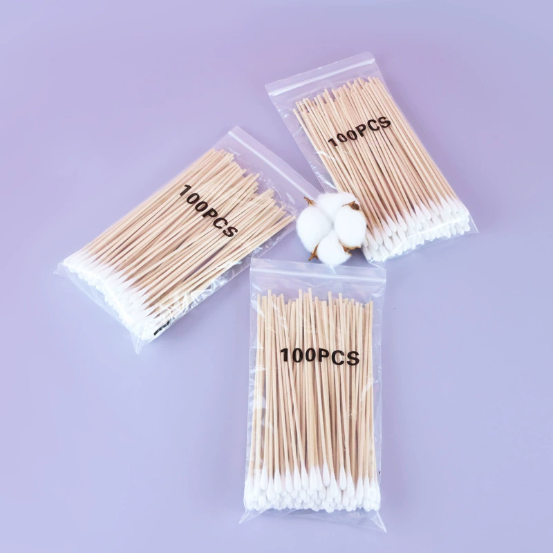 В наличии: бамбуковые ватные палочки с одной головкой, 15 см, 100 штук. 6inch ватных палочек для животных, промышленные беспыльные ватные палочки для очистки.