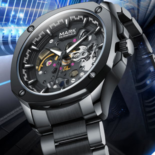 Mark Fairwhale Watch Brand New Cross-Border Cut Out Men's Waterproof Luminous Mechanical Watch