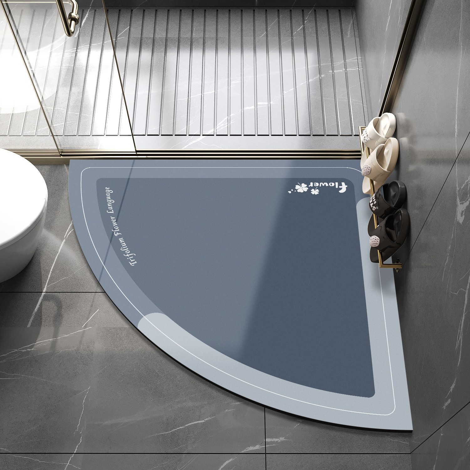 almohadilla de absorción de barro de diatomeas blando almohadilla de suelo de baño puerta de baño almohadilla antideslizante puerta de baño alfombra de baño en la casa secado rápido