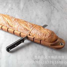 木质面包板长棍面包切片盘餐桌烘焙西餐盘面点厨房托盘实木切菜板