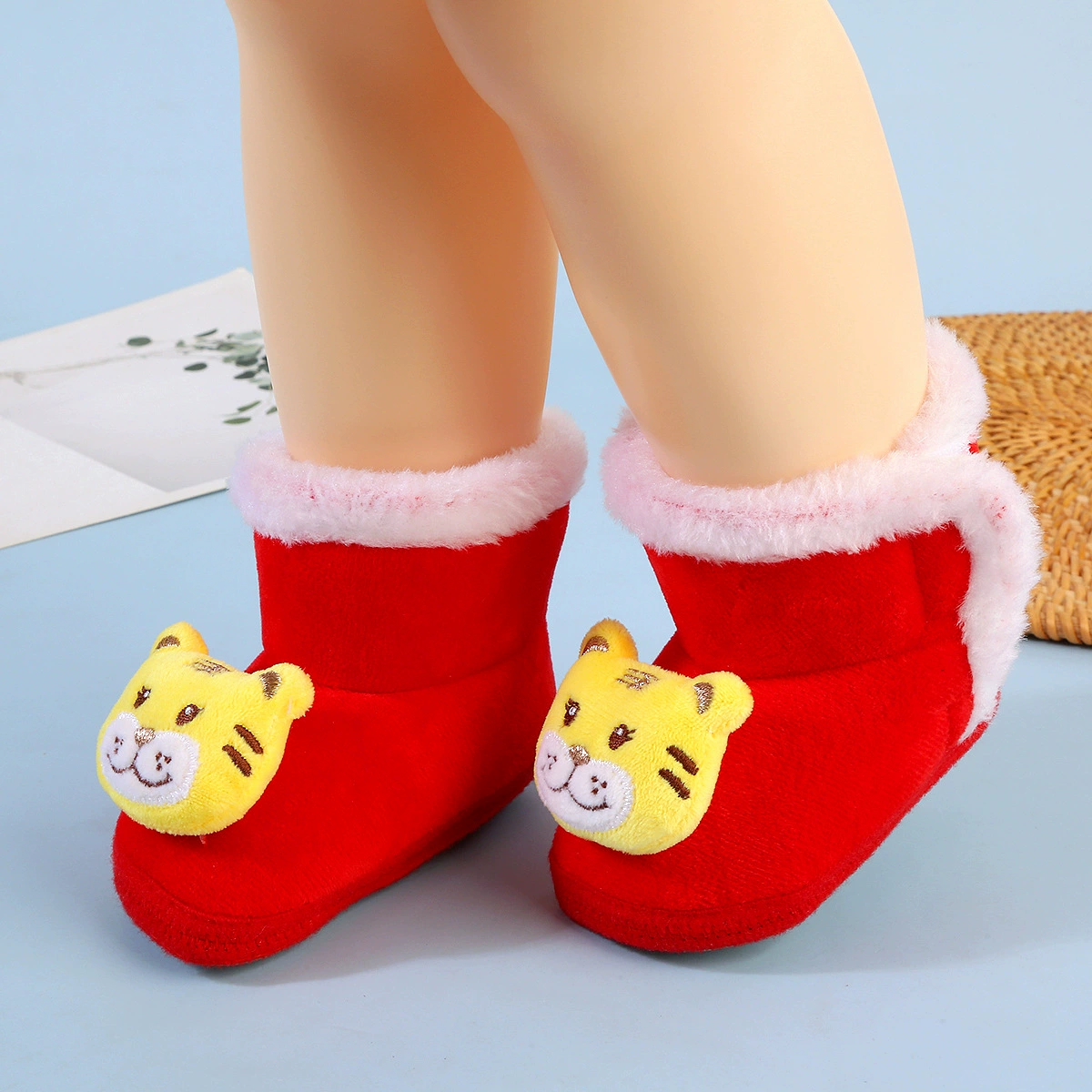 Детские зимние теплые ботинки на липучках, флисовые, в наличии, для малышей, хлопковые, для мальчиков и девочек