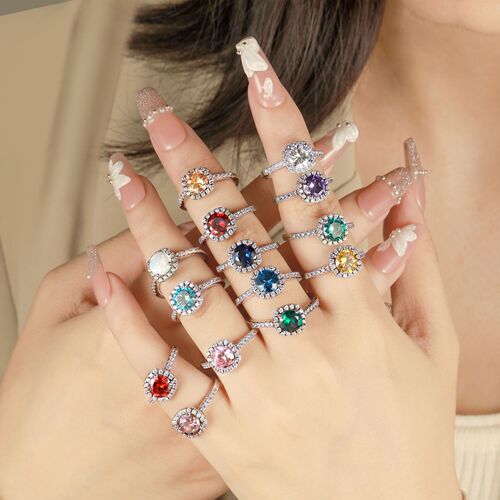 Tonglin 925 sterling silver ring women's opal ring red corundum colored zircon ring index finger ring engraving manufacturer on behalf of