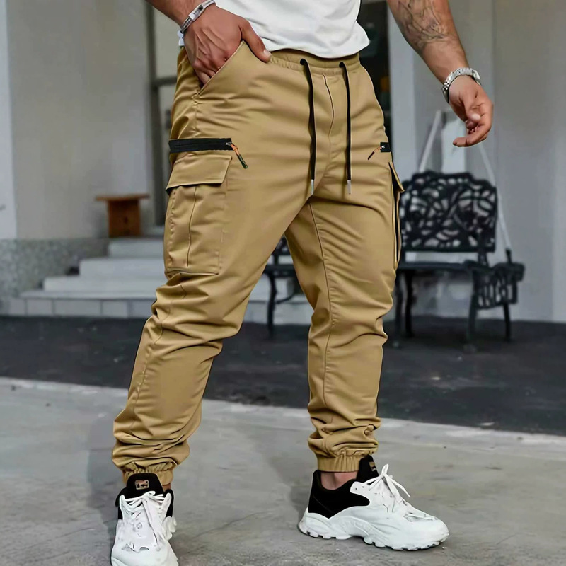 Cross-Border Exclusive Supply (Source Factory) Popular Spring and Autumn Export Sports Pants, Loose Casual Multi-Pocket Cargo Pants
