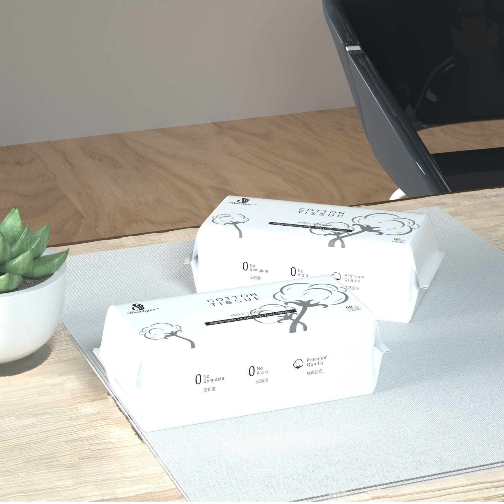 柔丽洁洗顔タオル、美容院用厚手大型使い捨て洗顔タオル（乾湿両用）