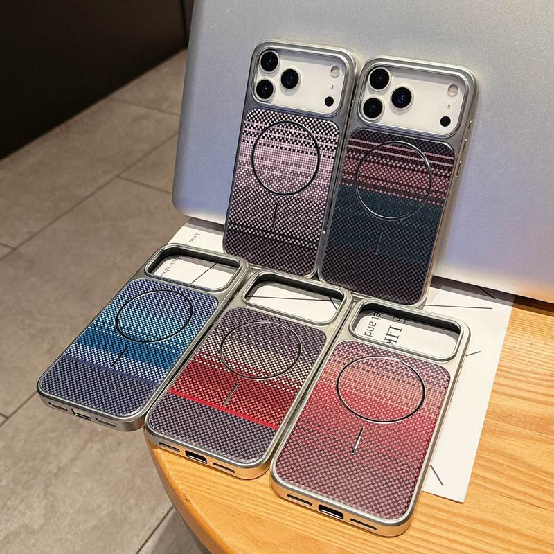 iPhone17promax ファイバー薄型磁気電話ケース Apple 16 ハイエンド落下防止 PC 保護カバーに適しています。|undefined
