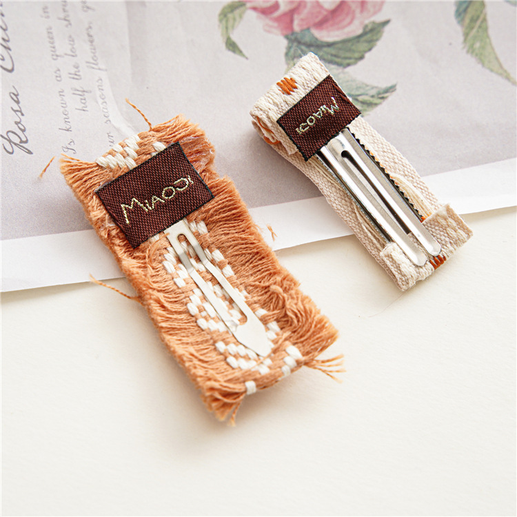 Ethnic Style Children's Cloth Embroidery Tassel Hairpin Duckbill Clip display picture 2