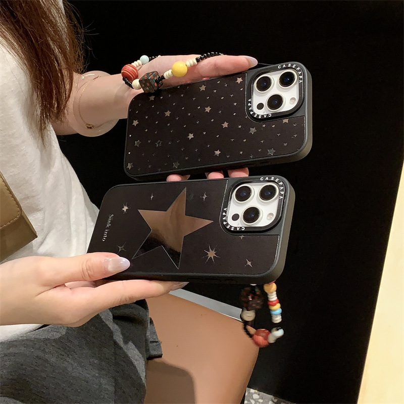甜酷辣妹五角星苹果16Pro手机壳适用iPhone15Pro磁吸镜面14Pro/13|undefined