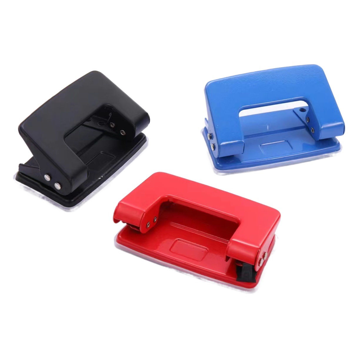 Fabricante macaron color de doble agujero de la máquina de perforación de metal manual portátil perforadora de agujero de dos agujeros oficina de estudiante de hojas sueltas vinculante