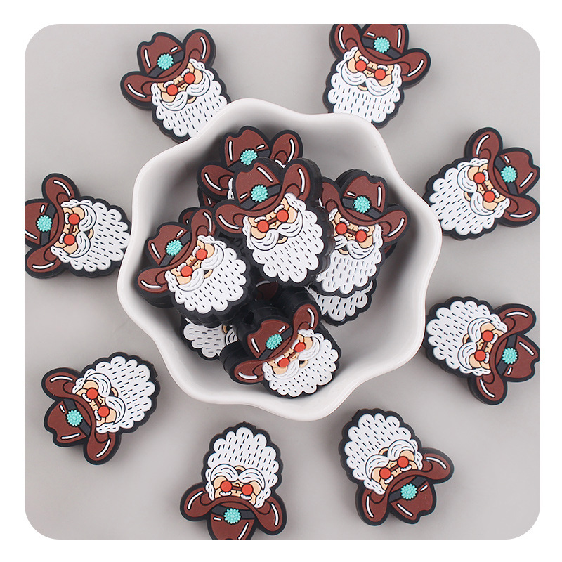 Productos creativos para bebés DIY, joyas para bebés, tetinas de barba blanca, accesorios de goma de dientes de cadena