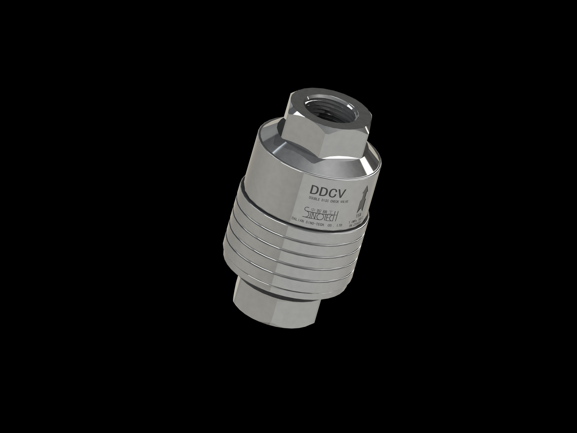 止回阀双阀瓣式DDCV不锈钢螺纹连接零泄漏中智精工