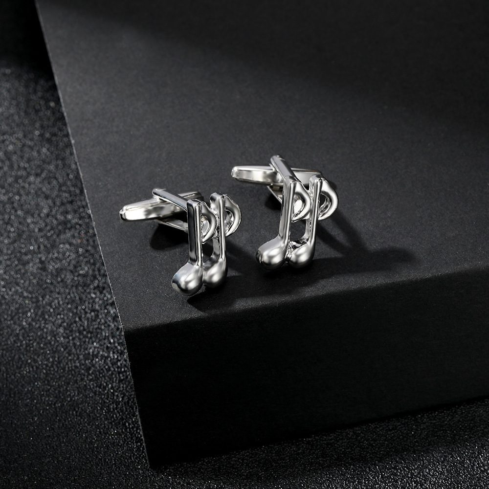 music series cufflinks musical instrument note cufflinks men's French shirt cuff nails source_voghion.com