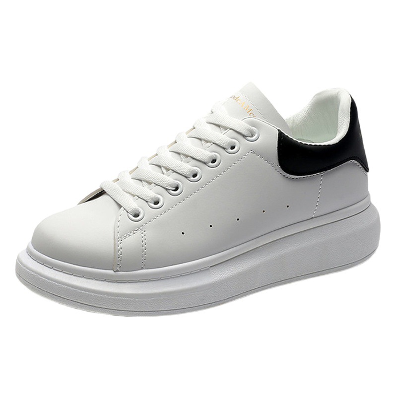 McQueen zapatos blancos de los hombres del todo-Partido plataforma de aumento de la altura de la zapatilla de deporte ocasional clásico estudiante zapatos subred rojo 8853