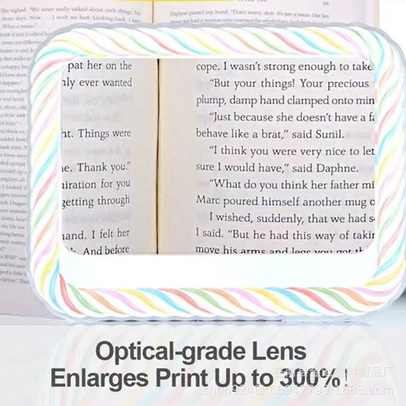 跨境LED Lighted Magnifier带LED阅读灯放大镜老年人阅读放大镜