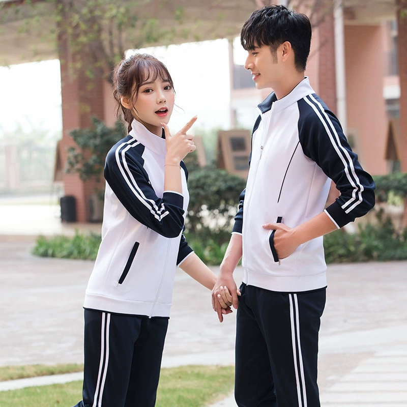 Uniform, autumn demi-season set for elementary school students, sports suit for men and women for beloved