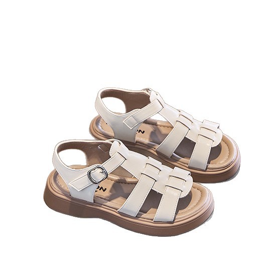 Sandalias para niñas verano 2025 nuevos zapatos de princesa de moda para niñas, zapatos romanos para niños de mediana edad, zapatos de playa de todo fósforo para niños image 6