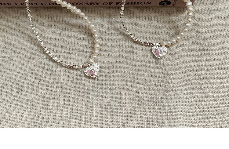 Sweet Simple Style Heart Shape Freshwater Pearl Sterling Silver Wholesale Bracelets Necklace display picture 34