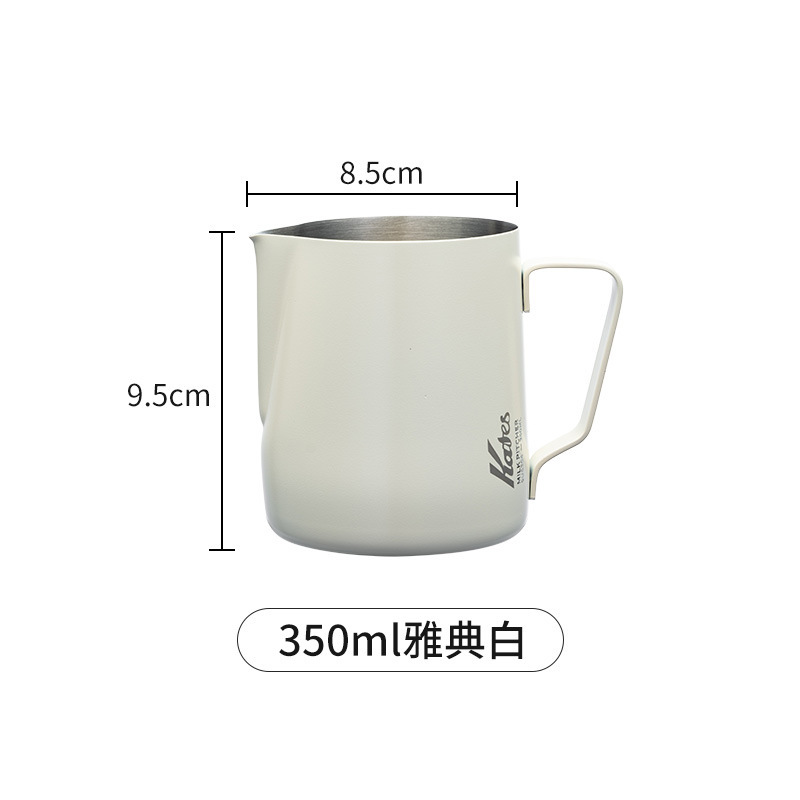 KAFES コーヒーラテアートシリンダー尖った口 304 ラテアートカップミルク泡立てカップ 350 ミリリットル/600 ミリリットルステンレス鋼ラテアートカップ|undefined