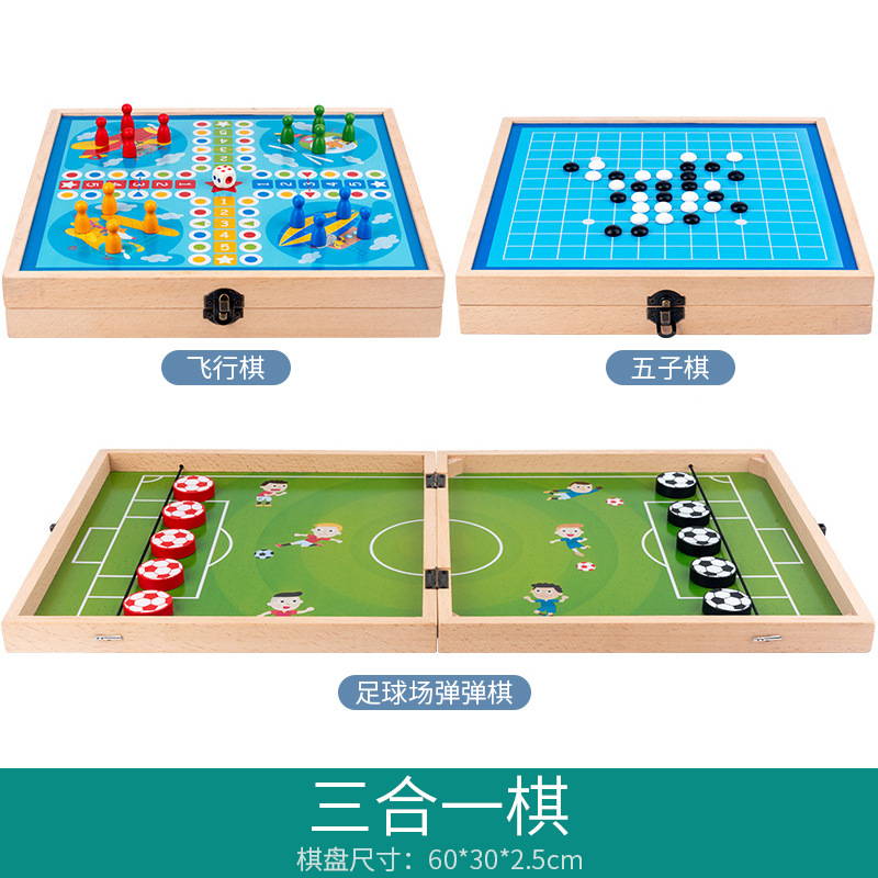 Juego de Ajedrez de madera interacción padre-niño ajedrez juguete de los niños jugando ajedrez toque ajedrez hockey hielo juego de escritorio Batalla Colección