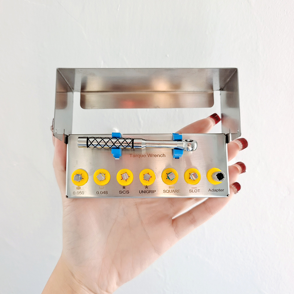 치과 구강 임플란트 뼈 분할 수리 도구 상자 스크루 드라이버 렌치 핸드 머신 토크 세트