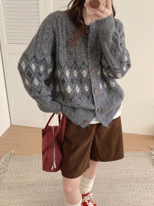 早秋叠穿针织开衫马甲女韩系穿搭复古学院风无袖外搭毛衣背心|undefined