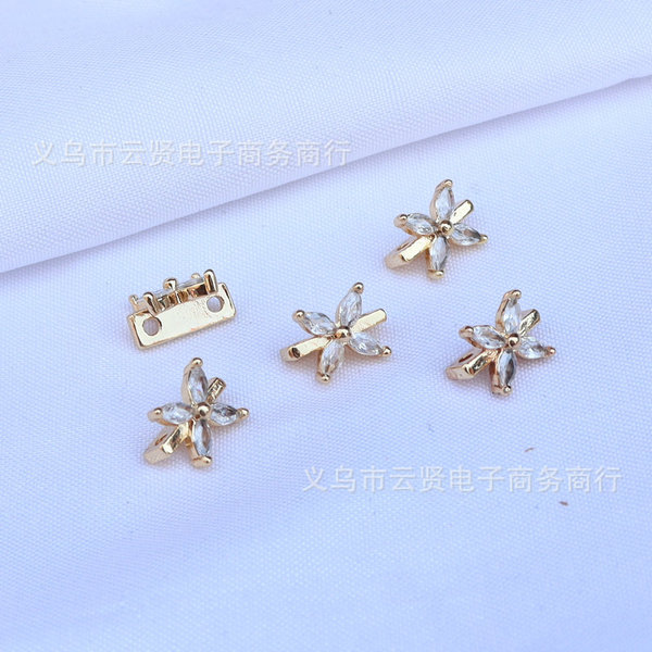 Copper beads with zircon pearl