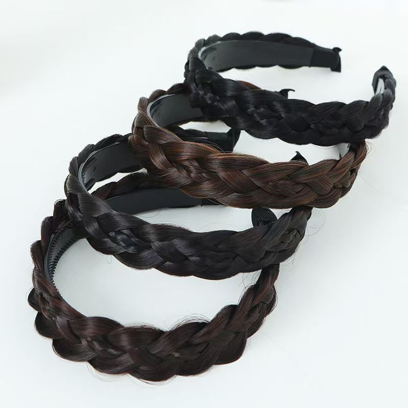 コニー ウェイビー フィッシュボーン ブレイド ヘアバンド 女性用 - ハイトニング トップノット ヘアクリップ - 新しい 2025 スタイル