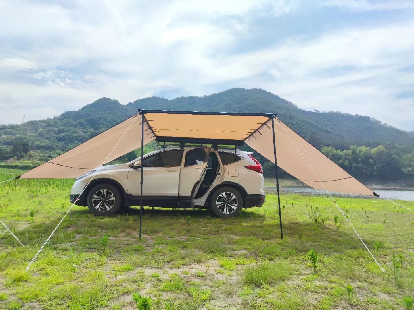 Wholesale Outdoor Car Canopy Side Cloth, Car Side Tent Side Cloth, Sunshade Tent Accessories, Windproof and Rainproof Side Cloth, Heavy Rain Protection