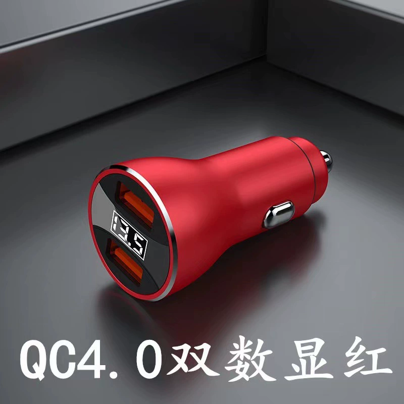 Car USB Charger 3.1A with Digital Display (4U) — Dual USB Fast Charge, PD/QC Options