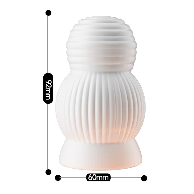 Jiuai Aircraft Road Egg Manual Male Masturbator, Portable Pocket Cup, TPE, White — detail image 9