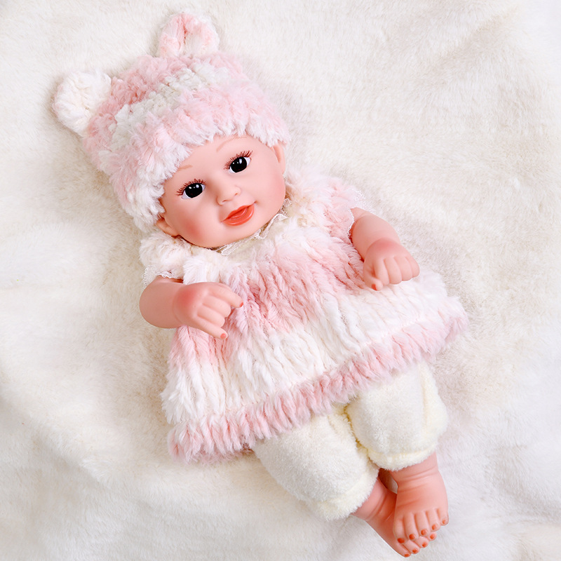 Simulación bebé renacido muñeca 30cm vinilo muñeca suave pegamento bebé dormir calmante niños jugar casa juguete