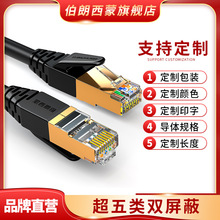 cat5e成品网络跳线百兆抗干扰无氧铜rj45网络线超五类双屏蔽网线