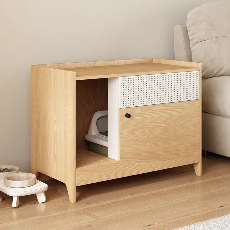 고양이 화장실, 고양이 둥지, 반밀폐형 고양이 쓰레기통, 실내 가정용 대형 단단한 모래 필터, 물 튀김 방지 고양이 집 캐비닛