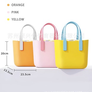 Handbag Lightweight Washable Waterproof Beach Bag Outdoor Picnic Food Insulation Bag High Value Fruit Basket Tote
