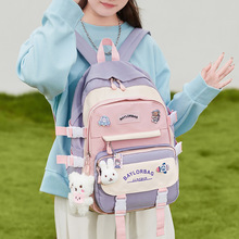 书包女初中生韩版可爱原宿小学生背包高中大容量ins风森系双肩包