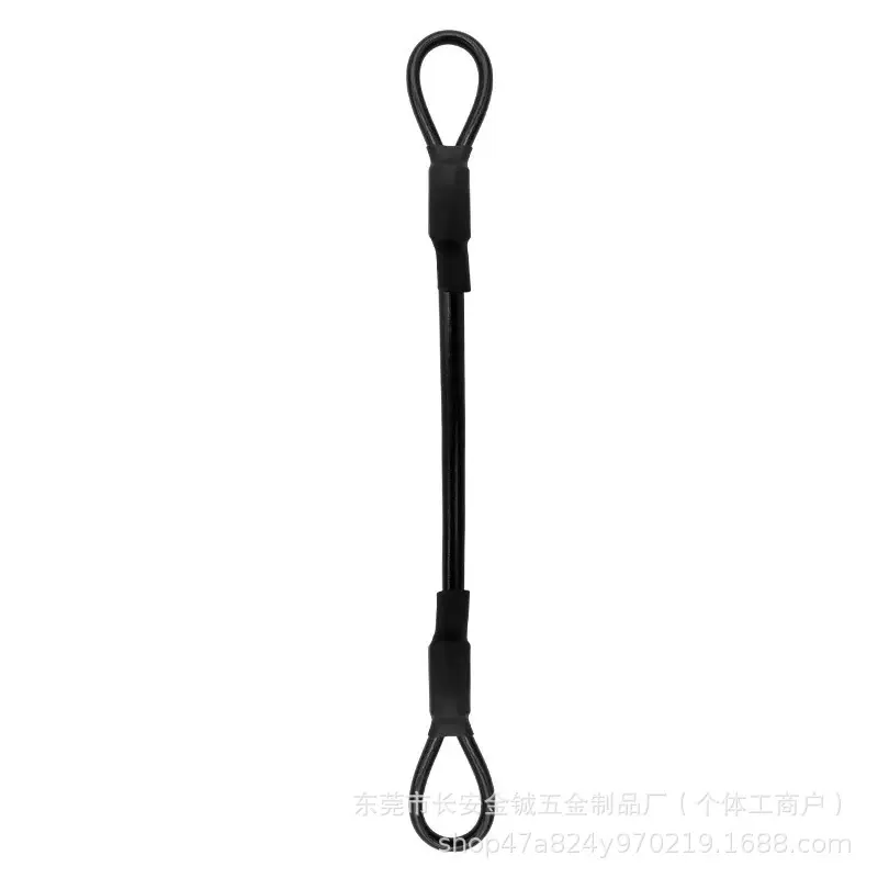 304包塑钢丝绳灯具矿灯吊绳 防坠落失手绳冷压端子室外大棚拉线