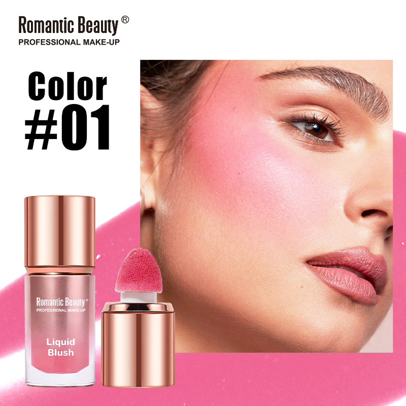 El blush líquido transfronterizo es un blush polivalente, un blush mate, un blush de color natural duradero.