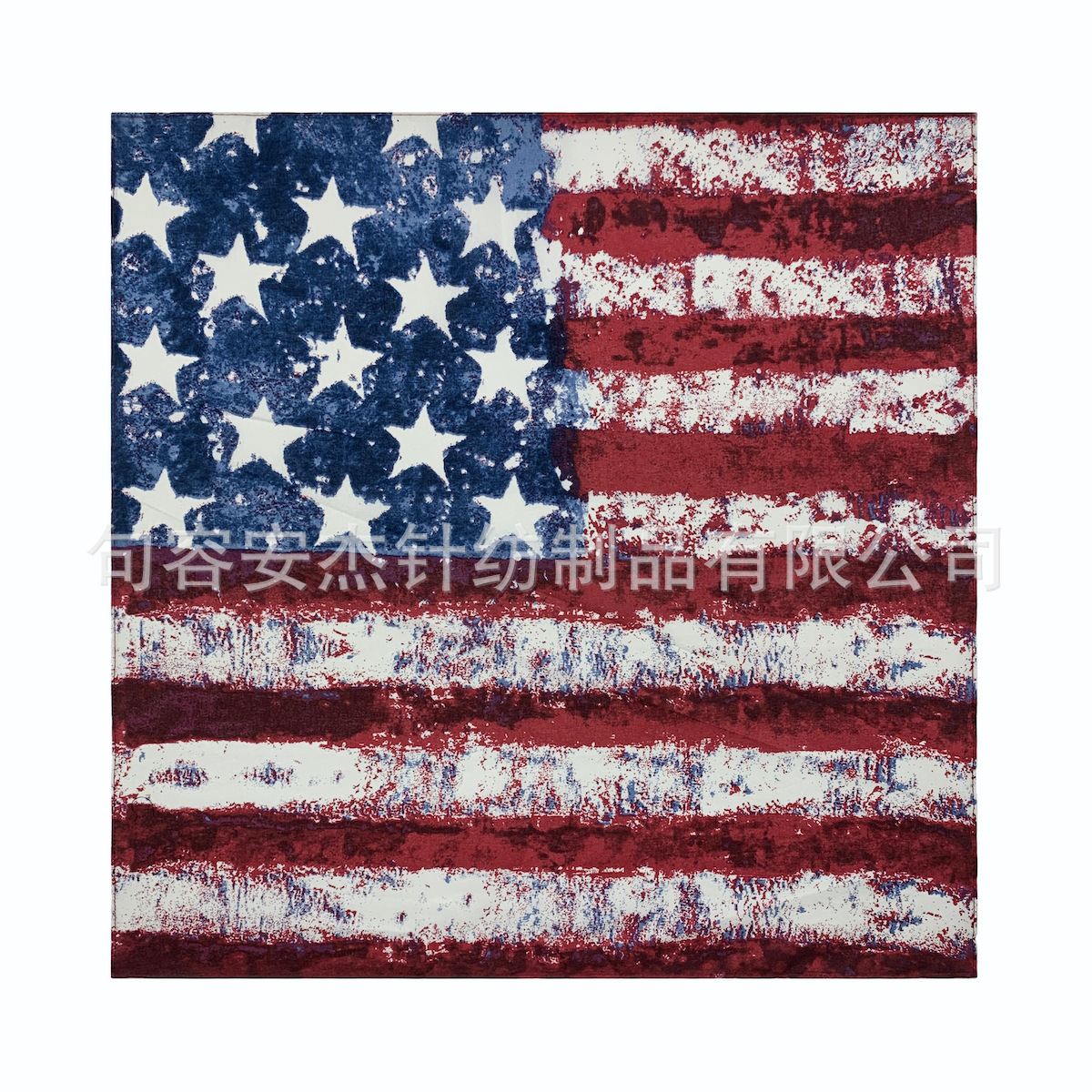 55*55cm American Flag Pure Cotton Tie-Dye Square Scarf Triangle Scarf Hip-Hop Scarf Mask Dog Scarf
