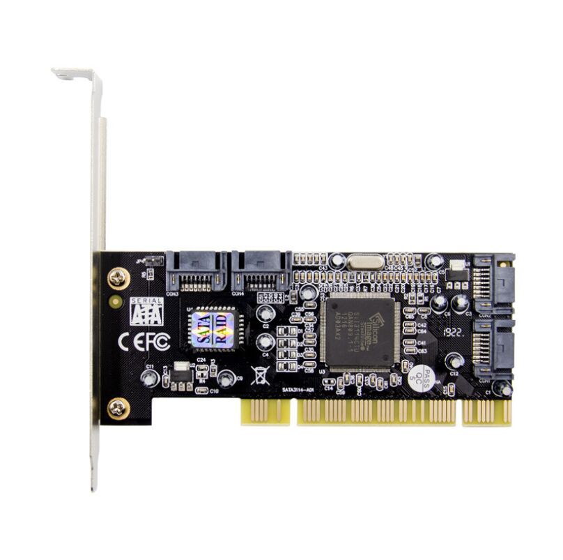 Tarjeta de matriz 3114 Tarjeta de expansión SATA Tarjeta de expansión de 4 puertos Tarjeta de conversión PCI a SATA Tarjeta adaptadora Tarjeta de matriz