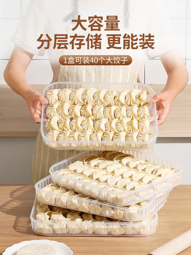 Dumpling Storage Box Refrigerator Freezing Dedicated Wonton Noodle Preserving Box Food Fast Freezing Dividing Box