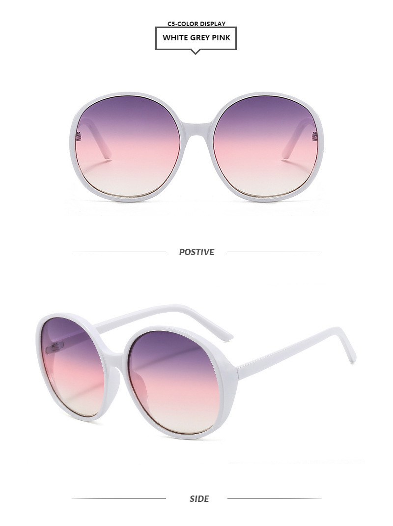 Oversized Round Sunglasses For Men And Women Uv Protection Fashion_voghion.com