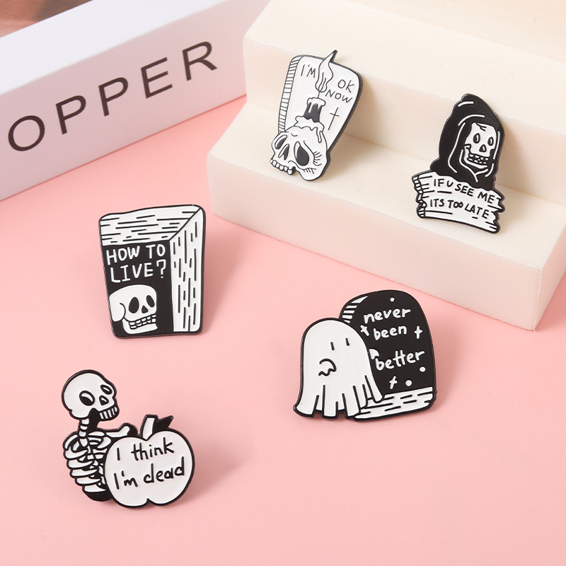 Brooches Classification Fashion Pin Skull Alloy Plating Unisex Brooches