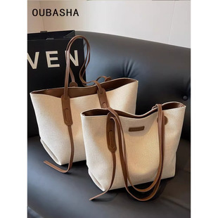 Shoulder bag, small design capacious shopping bag, high-quality style
