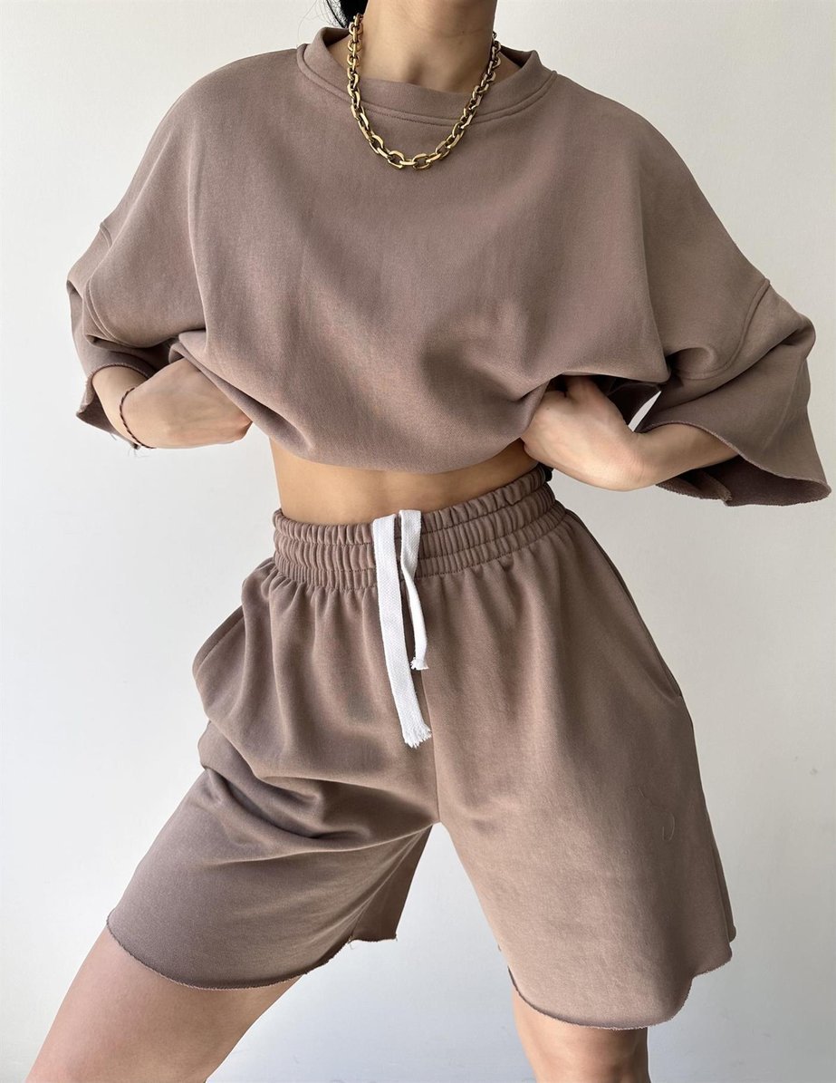 455g Weight 3/4 Length Sleeve Sleeve Length Cotton Blend, Polyester Fabric Type Shorts Co-ord Set Sets Type 2 Pieces Set Quantity Daily Occasion Round Neck Neckline Loose Fit Type Solid Color Pattern Summer, Spring Season Women's Gender Streetwear Style Daily Women's Streetwear Solid Color Cotton Blend Polyester Shorts Co-ord Set Shorts Sets 21
